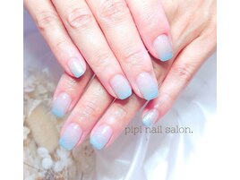 ラメグラデーション 色混ぜ100円