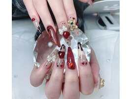 バレンタインネイル