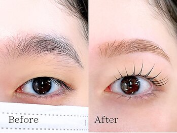 ミーナ 鍋島店(mina)/アイブロウWAX＋まつげパーマ上