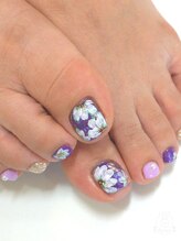 アモ ラブネイルズ(AMO Love nails)/浴衣に合わせて大人flower