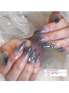 透け感最高！フラッシュネイル