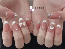 リーファネイルズ 岡山学南町店(Lea'ferNails)/ガラスフレンチ
