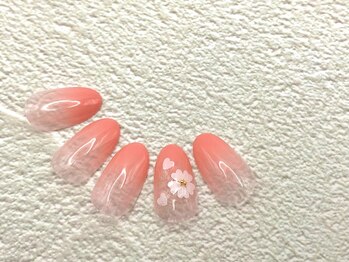 ラウレアネイル(Laule’a Nail)/【定額】フラワーネイル グラデ