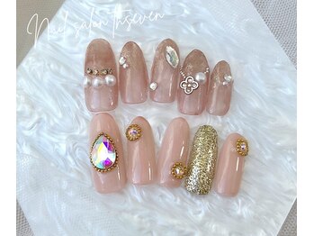 【韓国風】キラキラネイル