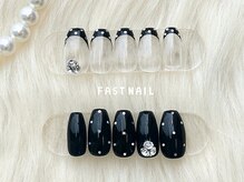 ファストネイル ロコ 昭島店(FAST NAIL LOCO)/フレンチ×ちぐはぐネイル