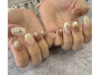 リコネイル(Rico nail)/アート4本　手書きフラワー