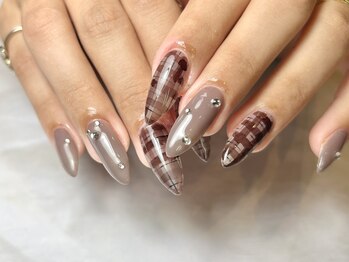 マニ ネイル ケア 京都店(mani nail CARE)/チェック柄ネイル