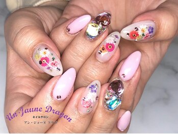 アン ジョーヌドラゴ/【自爪ネイル】お花ネイル