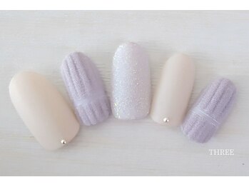 スリー 自由が丘(THREE)/もこもこニットネイル