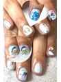 マリー ネイルズ いわきラトブ店(MARIE NAILS) 手描きドナルド♪スティッチネイル★