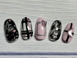 藤田作☆チェックネイル