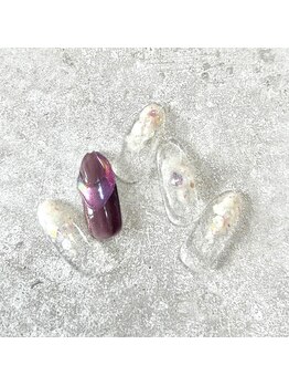 ミュナ(myuna)/キラキラオーロラネイル