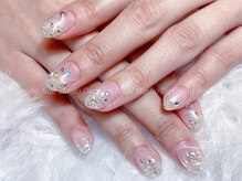 ダイアモンドネイルスタジオ 新宿店(Diamond Nail Studio)/ラメグラ＋ストーン