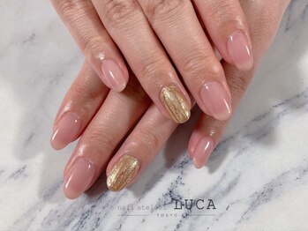 ネイルアトリエルカ(nail atelier LUCA)/W-182 ミラーニュアンスネイル