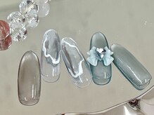 ネイルサロン ジェイ(Nail Salon J)/マグネットリボンミラーネイル