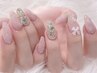 【最新作】ワンホン&韓国ちゅるん定額ネイル¥7580|クロム×転写フラワー♪