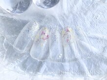 ネイル シーグラス(nail seaglass)/キラキラ花びらグラデーション☆