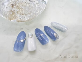 ネイル ドゥ 岡山駅前店(Nail Doux)/ブルーアクセサリーネイル