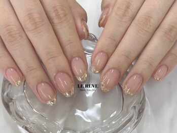 ルレーブ(LE REVE)/ガラスフレンチネイル