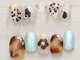 ノーネイル 町田(NO NAIL MACHIDA)の写真/ニュアンスネイルならNONAILで【写真】新作8/1~塗りかけレオパード×ニュアンスフラワー¥4990♪町田駅