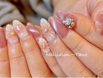 ネイルサロン タノ(Tano)の写真/【春のデート/ホワイトデー】思わず触れたくなる"透明感"★絶妙な透け感ニュアンスで大人可愛いモテ指先に