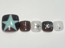 ネイルメゾン 渋谷店(NAIL MAISON)/チョコミントブラウン星¥8500