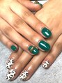 マリー ネイルズ いわきラトブ店(MARIE NAILS) ヒョウ柄リングネイル*+