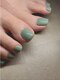 ネイル ドゥ 岡山駅前店(Nail Doux)の写真/素足になる夏を楽しむ！上品なのにとびきり可愛い♪うる艶ワンカラー【フットシェラック￥7,700】