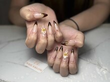 キヒ 渋谷店(Kihi)/花ネイル/マーブルフレンチ/豹柄