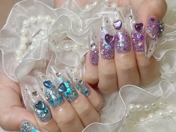 アビス(Abyss)/キラキラハートクリアネイル