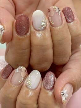 アンビジュネイル 上里店(An'bijou nail)の写真/【ハンドジェル(アートのせ放題)新規¥4620】高技術×高品質で長く通いたくなるサロンを目指してます♪