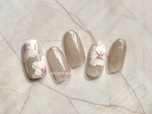 リライトネイル(Relight nail)/ニュアンス×桃の花