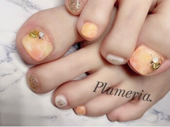 フットネイル ドロップネイル Pg プルメリアドット Plumeria のフォトギャラリー ホットペッパービューティー