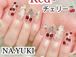 チェック柄とさくらんぼ