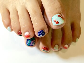 フットネイル キラキラ