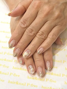 ヘアアンドネイル ピーファイブ(P-five)/大人可愛いフラワーネイル♪