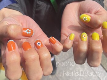 ア―ジュポシェフリル 天神西通り店(age poche Frill)/ちぐはぐネイル