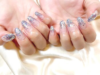 ネイルマジック 仙台一番町店(NAIL MAJIC)/あじさいキラキラネイル☆オ-ダ-