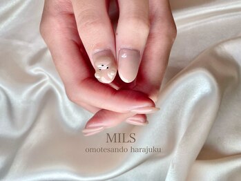 ミルズ オモテサンドウ(MILS omotesando)/クマちゃんネイル（アート別途）
