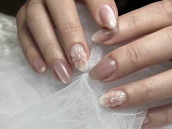 ペネイル(Pe nails)/ぷっくりフラワーネイル