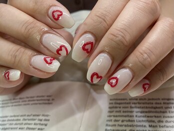 リン 恵比寿(RiN.)/ぷくぷくハートネイル akane