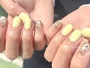イエロー×ゴールドラメ