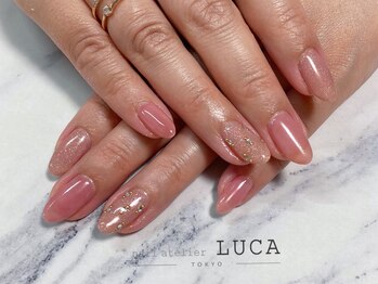 ネイルアトリエルカ(nail atelier LUCA)/W-183 大人上品ビジューネイル