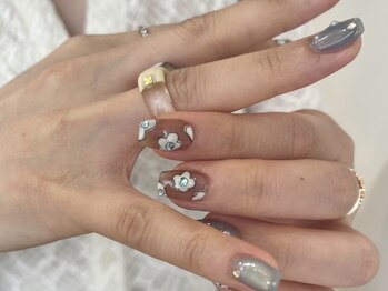 花柄/落書き/ニュアンス