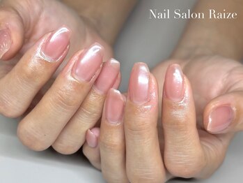 ライズ 本町店(Raize)/ミラーネイル/ホワイトミラー