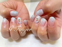 ジーフィンガー 大井町店(G Finger)/雪の結晶&雪だるまネイル♪