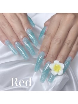 レッドネイル(Redネイル)の写真/【自店オフ無料】マグネットネイルやビジューネイル、ちゅるんネイルなど流行のデザインが楽しめる！