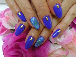 シンプル系夏のタイダイアート☆