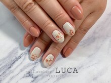 ネイルアトリエルカ(nail atelier LUCA)/M-854 大人可愛い押し花ネイル