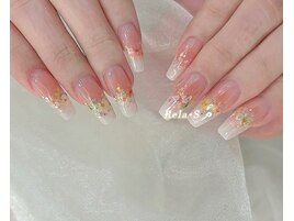 春押し花ネイル